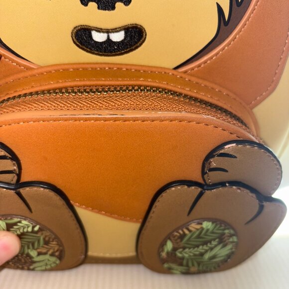 Disney Star Wars Loungefly Cute Wicket Ewok Footsie Yub Nub Mini Backpack Soft - Picture 8 of 11